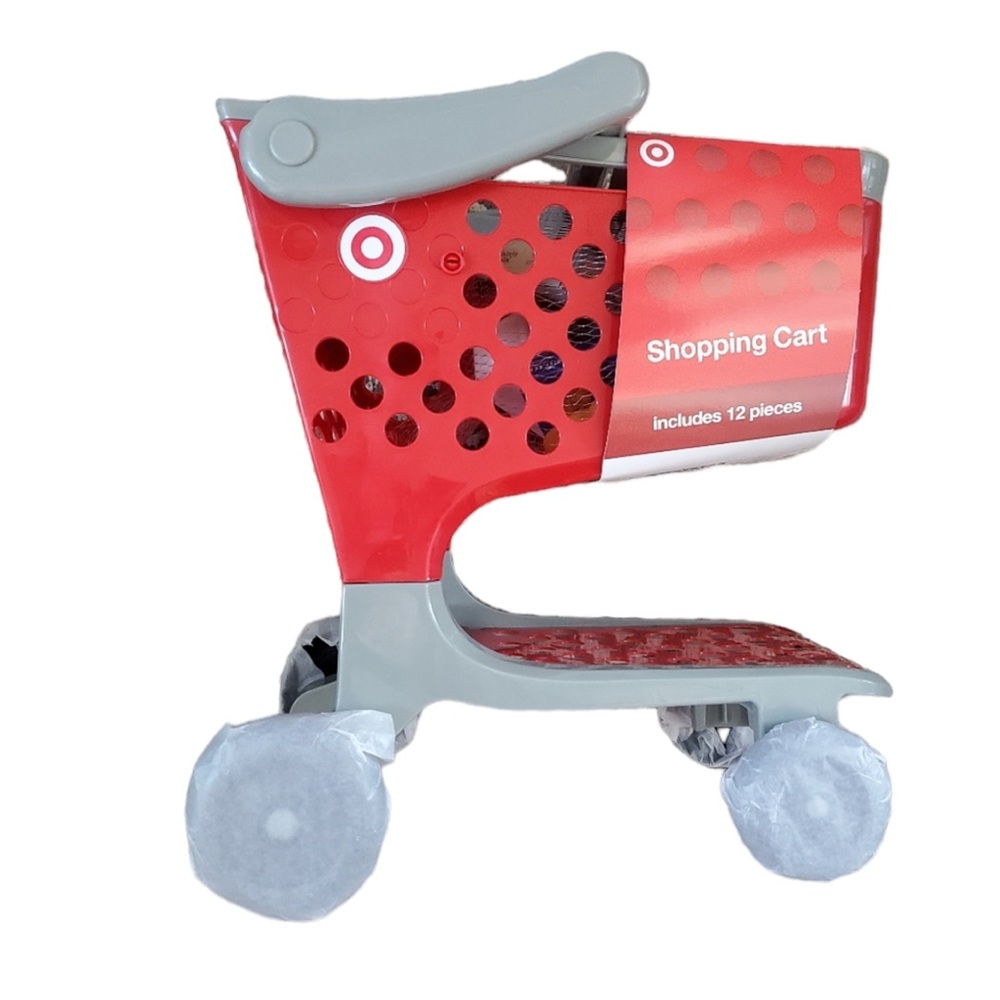 Target Toy Shopping Cart Red Kids Toddler 12 Piece Set - Picture 3 of 9